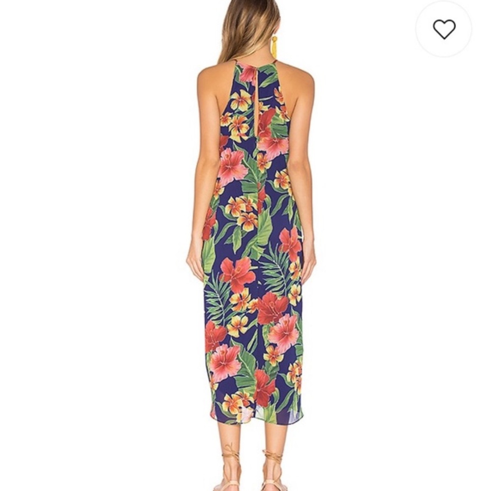 Privacy Please Halter Lehunt Dress in Blue sz XS | blue revolve hibiscus dress - Picture 3 of 9